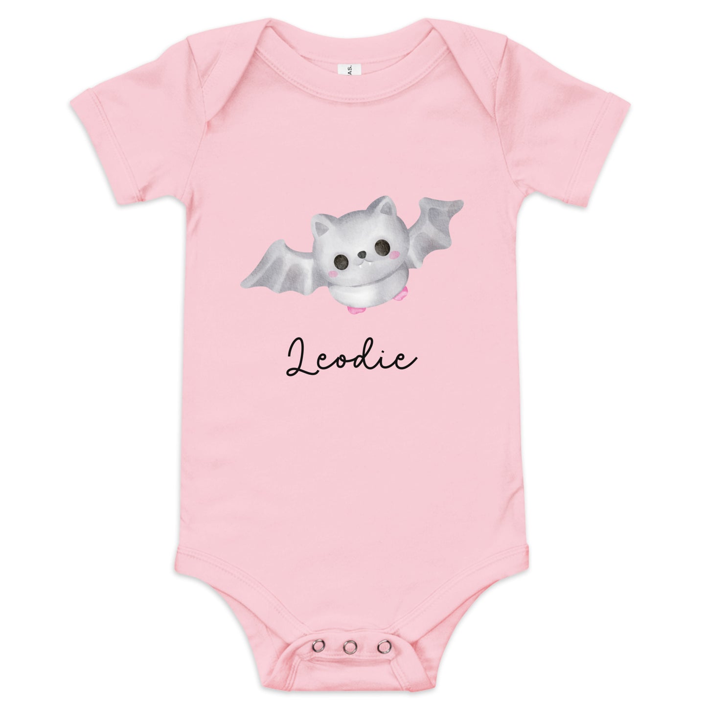Cute White Bat Halloween Baby Onesie