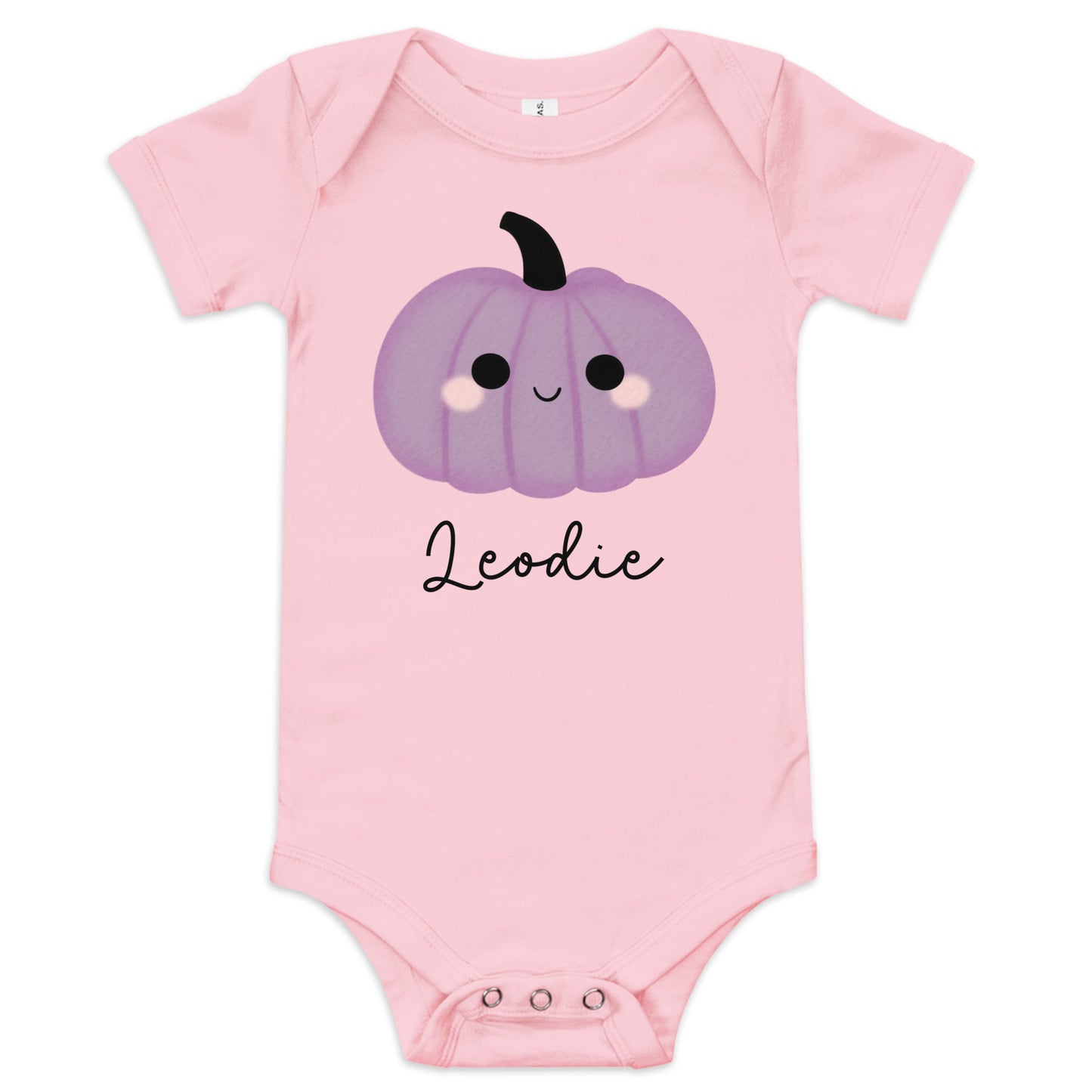 Cute Purple Pumpkin Baby Onesie