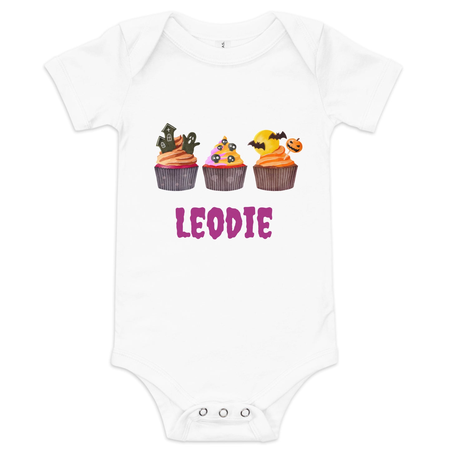 Spooky Sweet Halloween Cupcakes Baby Onesie