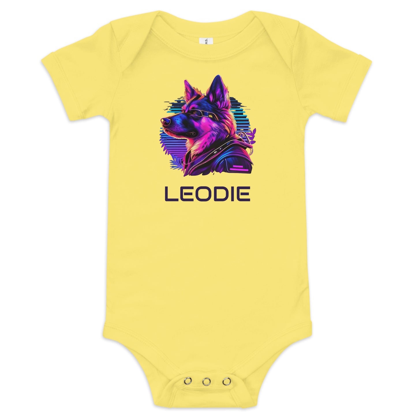 Customizable Vaporwave Shepherd Baby Onesie
