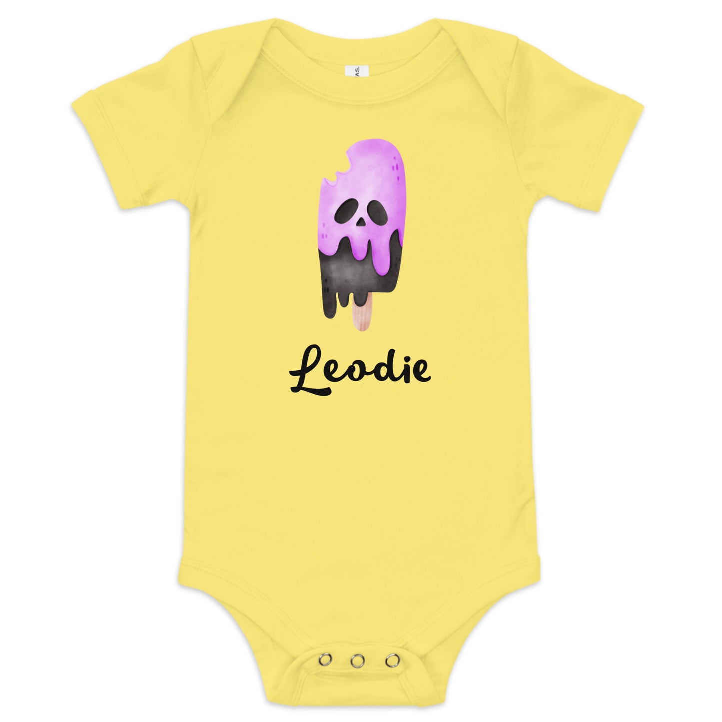 Purple Skull Popsicle Baby Onesie