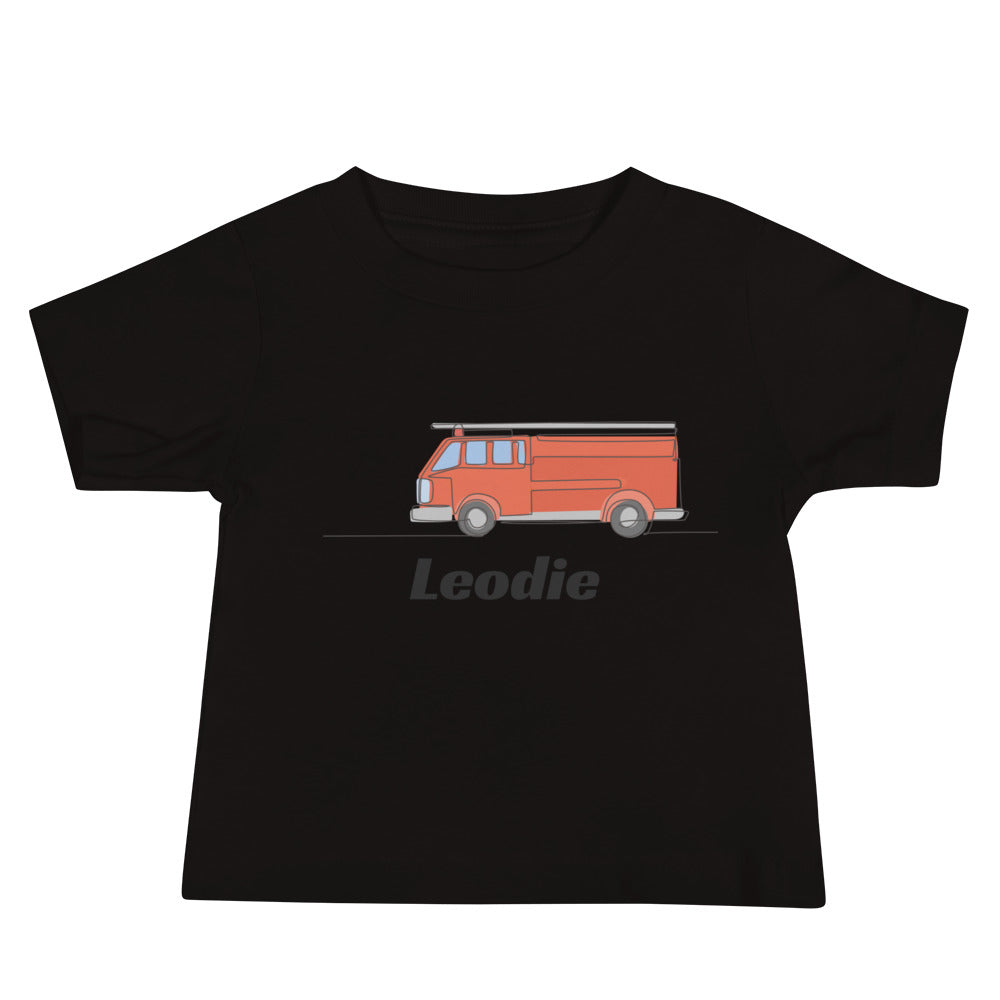 Line Art Fire Truck Baby Tee