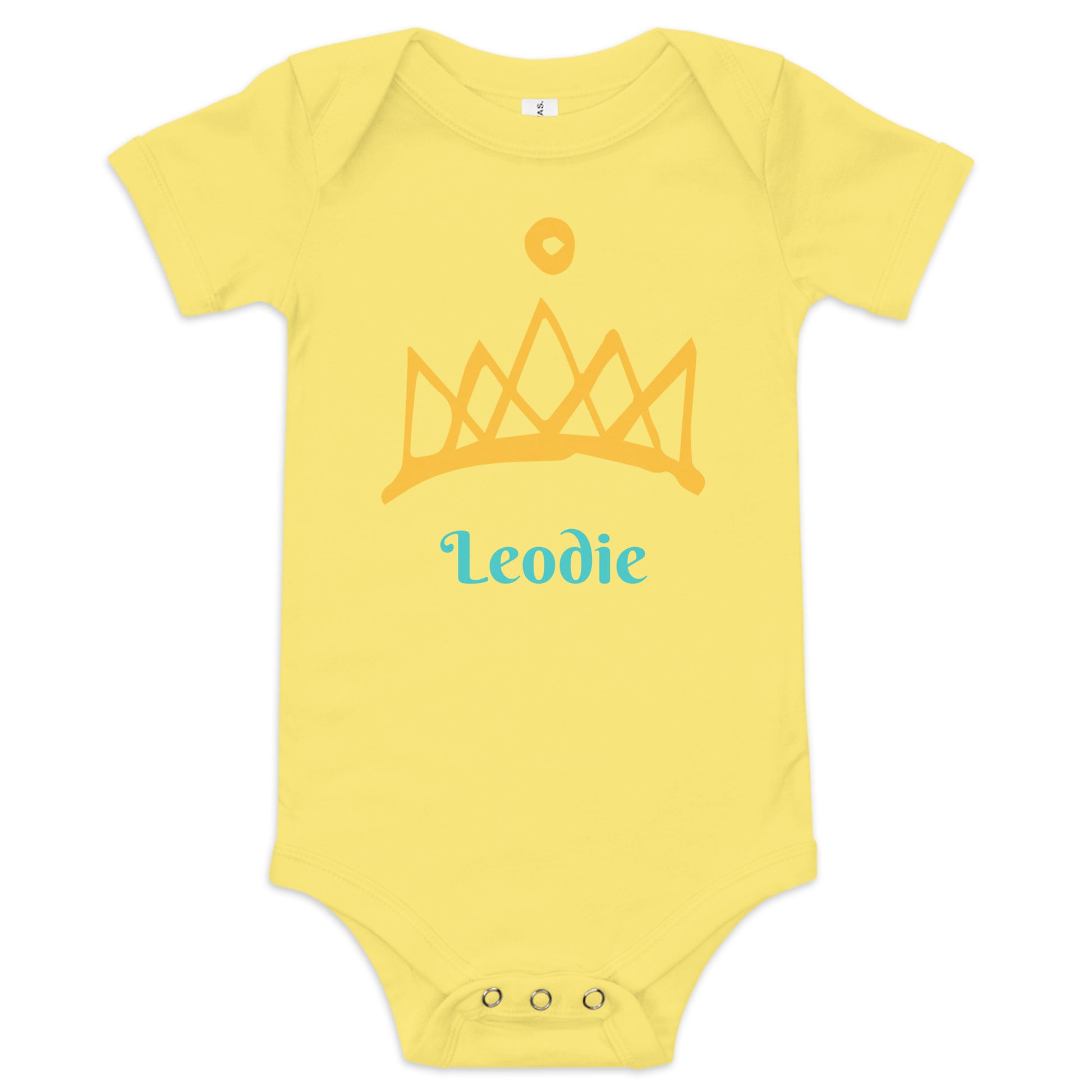 Doodle Tiara Baby Onesie Yellow