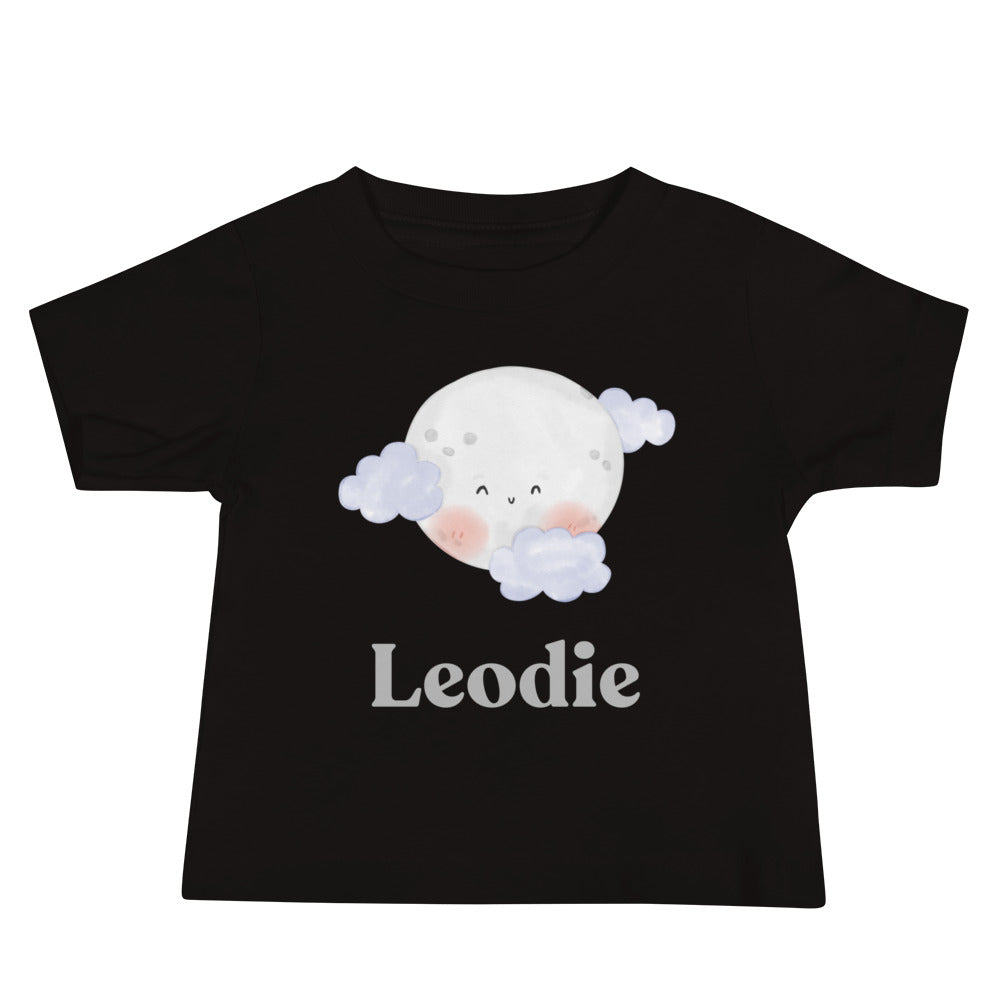 Leodie Blue Cloud Moon Baby Tee Black