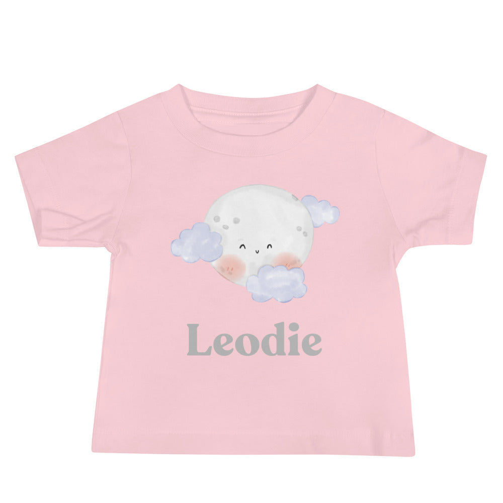 Leodie Blue Cloud Moon Baby Tee Pink