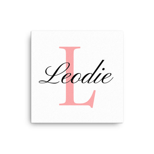 Leodie Delicate Monogram With Overlay Thin Canvas Wall Print 12
