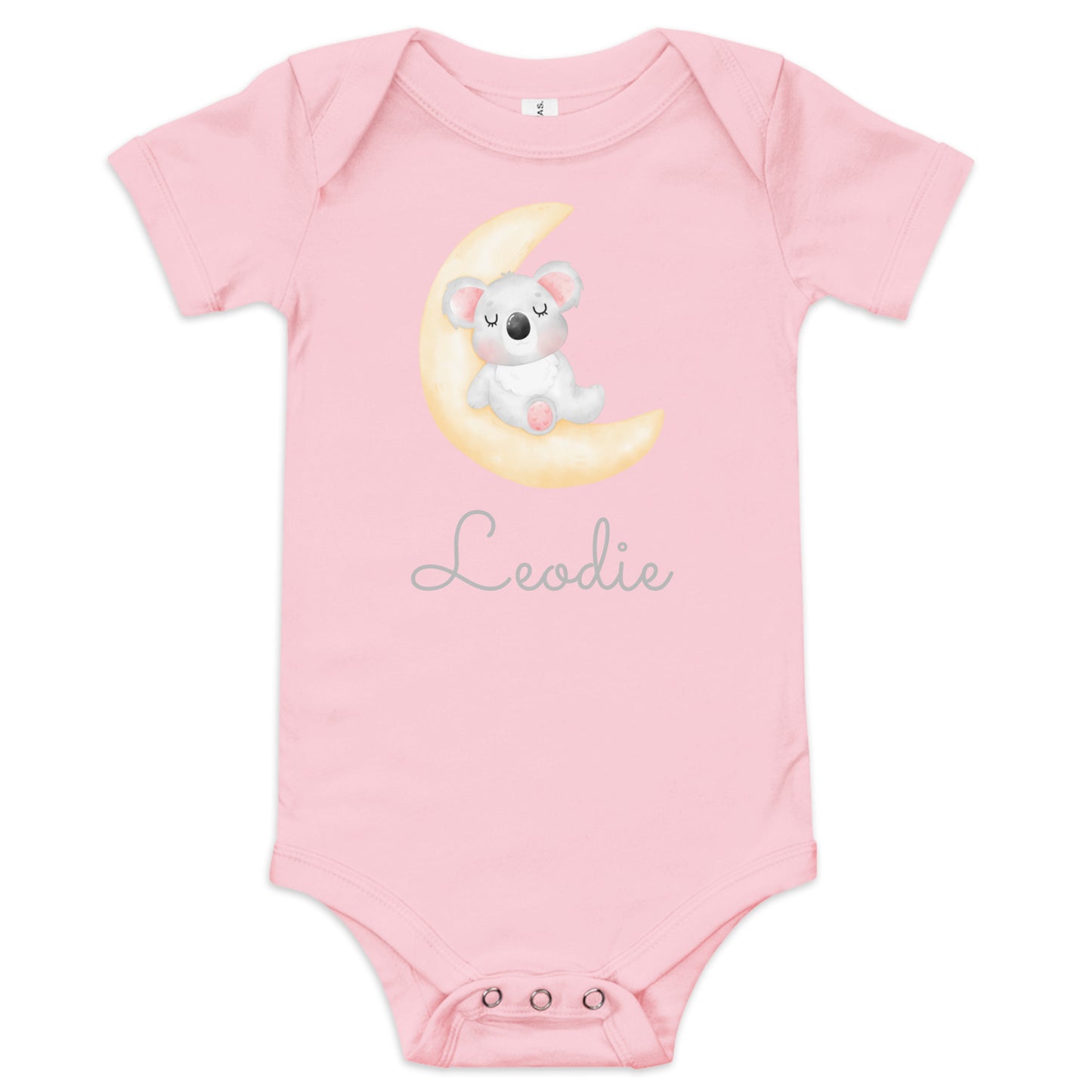 Leodie Koala Crescent Moon Baby Onesie Pink