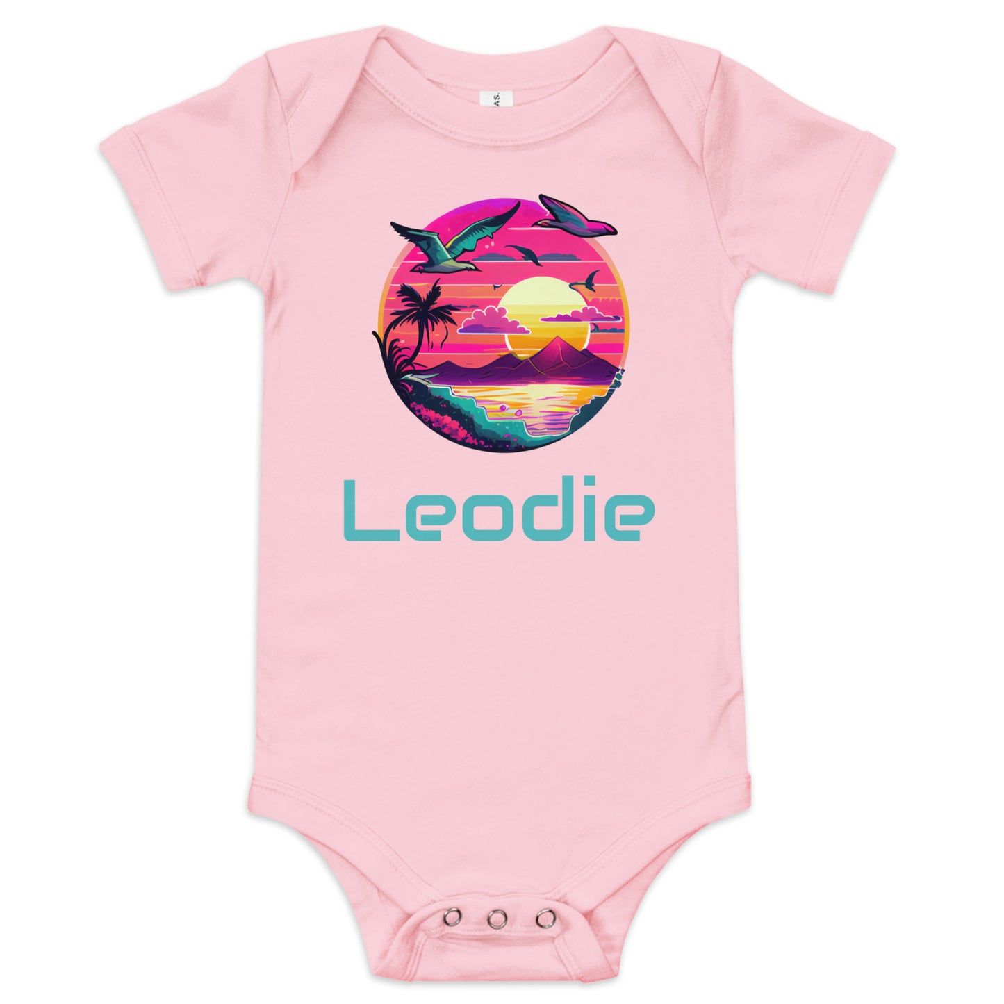 Leodie Magenta Heatwave Baby Onesie Pink