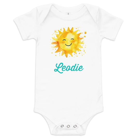 Leodie Sunny Disposition Baby Onesie White