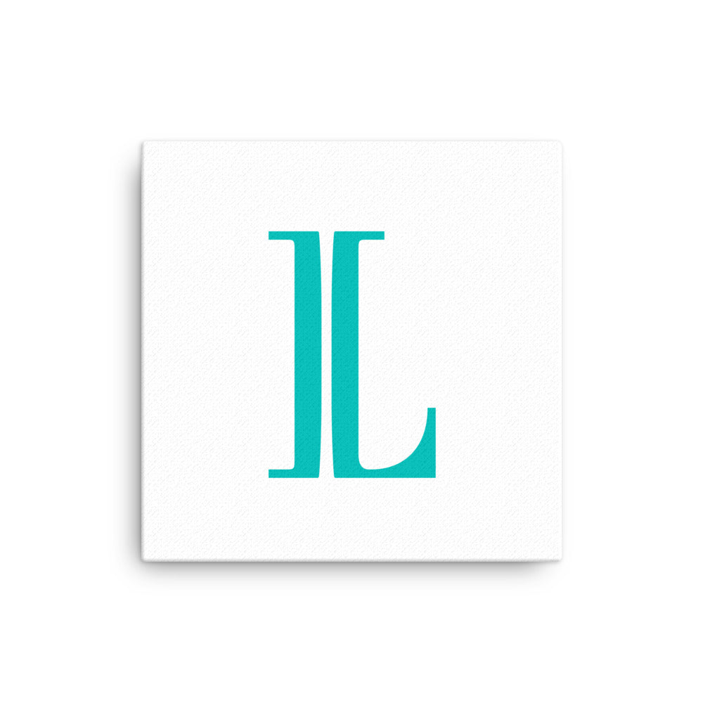 Leodie Zina Monogram Thin Canvas Wall Print 12x12