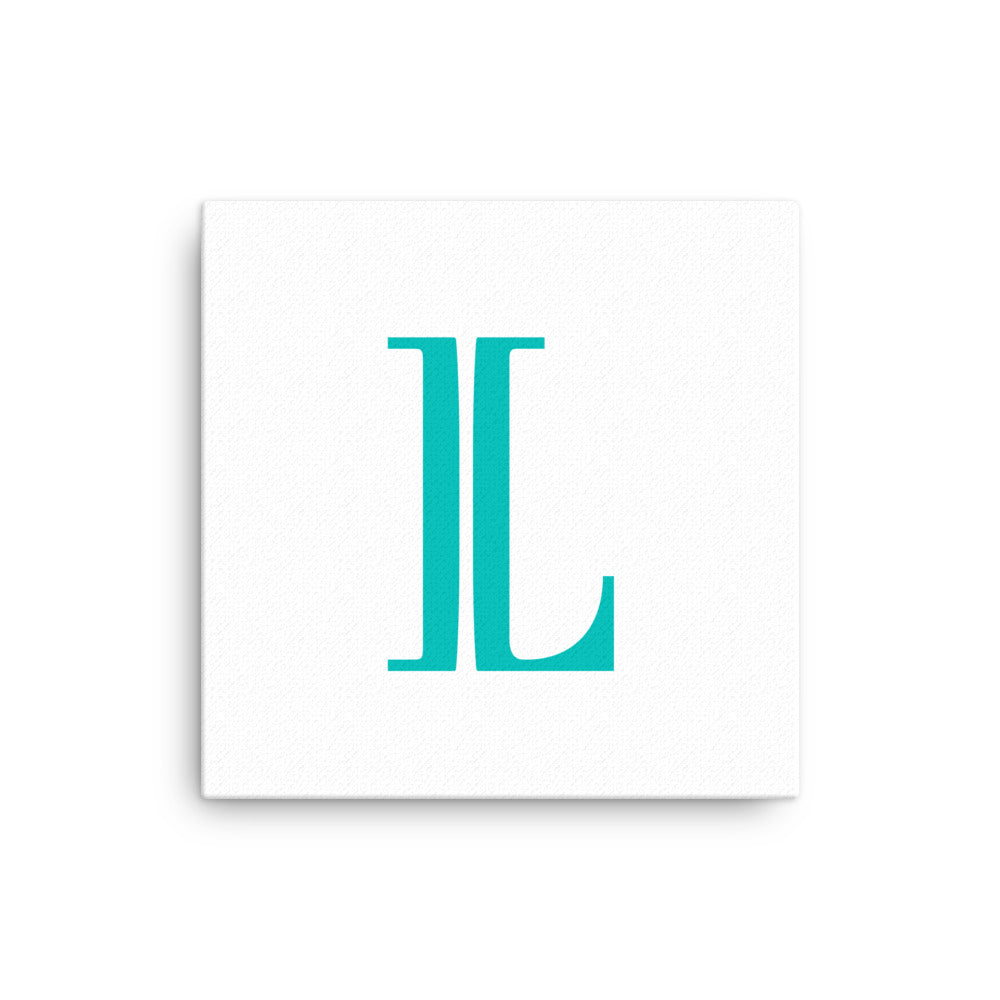 Leodie Zina Monogram Thin Canvas Wall Print 16x16