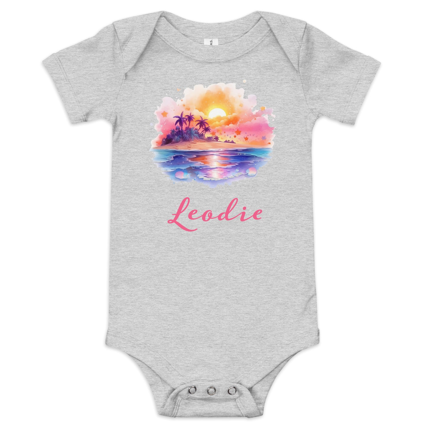 Leodie Sweet Sunset Baby Onesie Grey