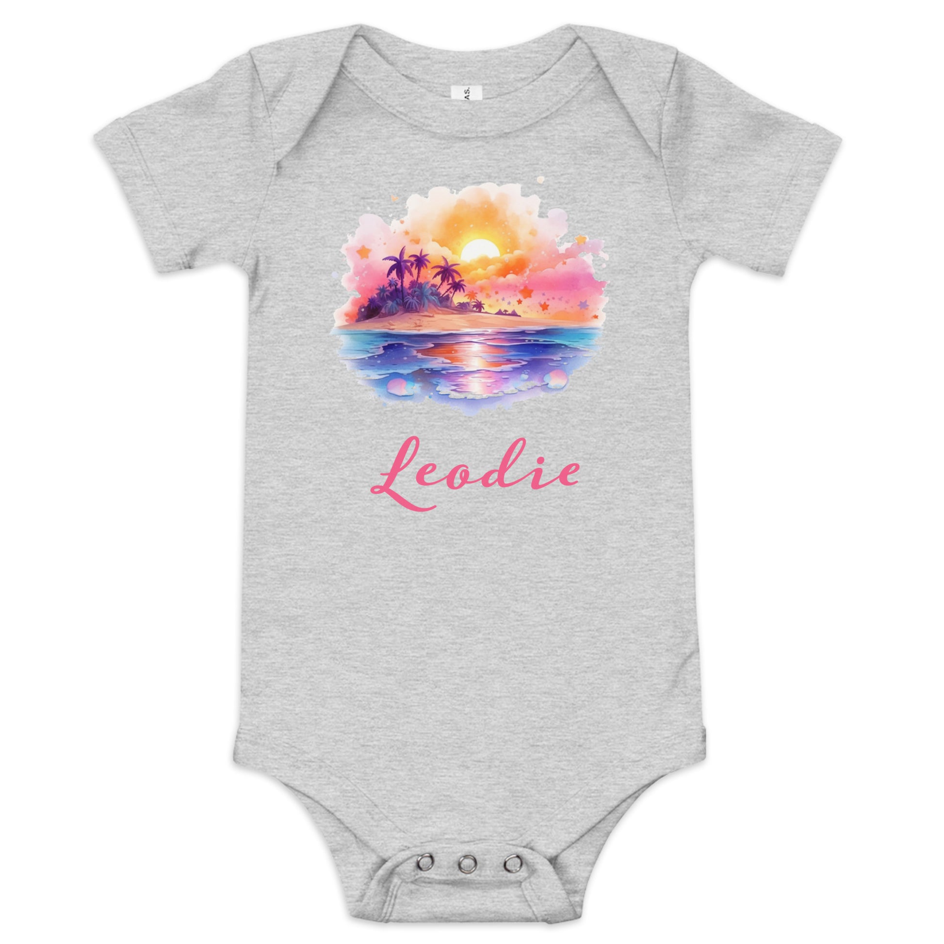 Leodie Sweet Sunset Baby Onesie Grey