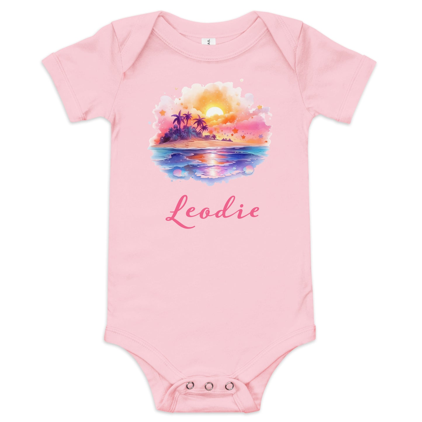 Leodie Sweet Sunset Baby Onesie Pink