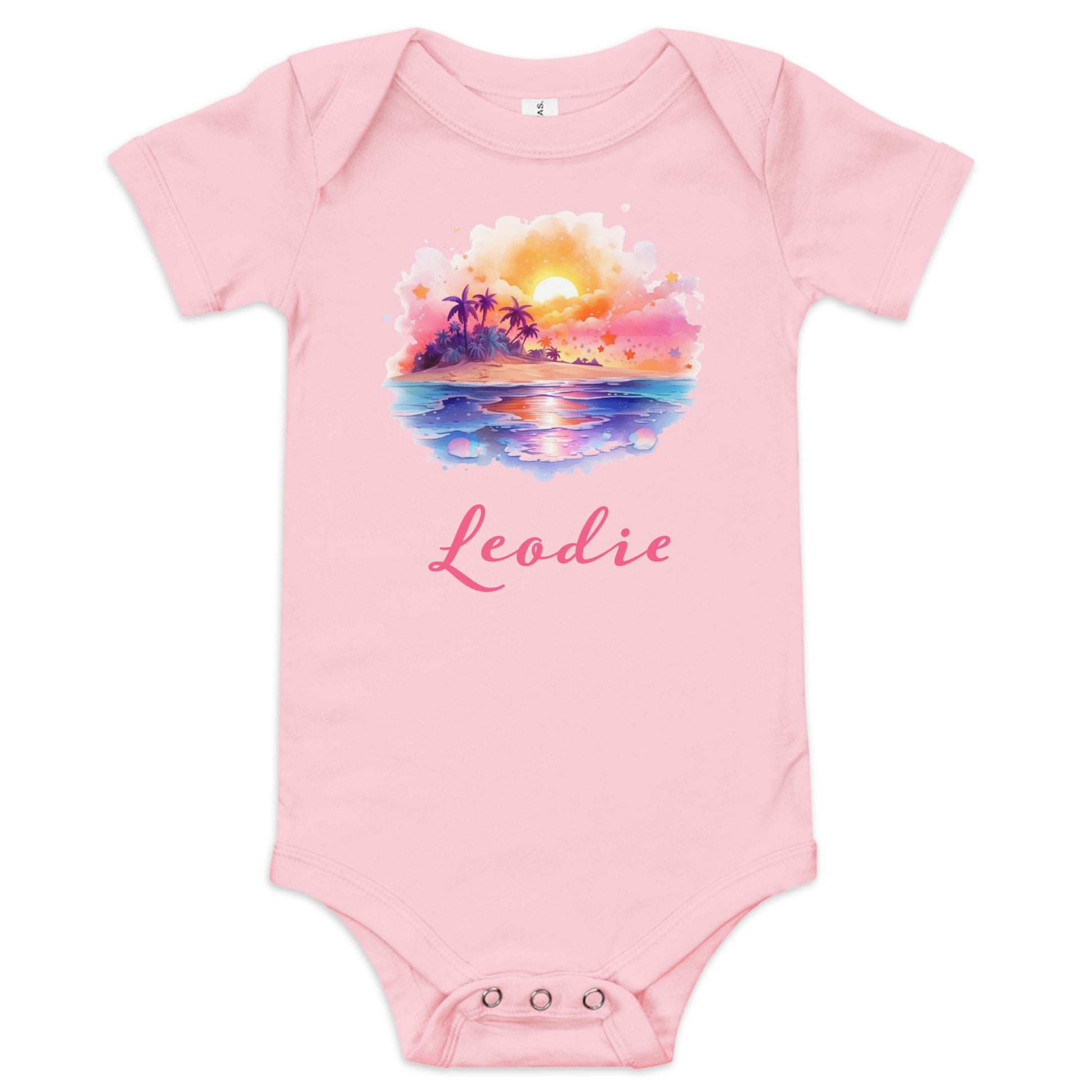 Leodie Sweet Sunset Baby Onesie Pink