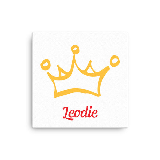 Doodle Three Point Crown Thin Canvas Print