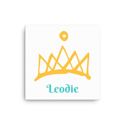 Doodle Tiara Thin Canvas Print