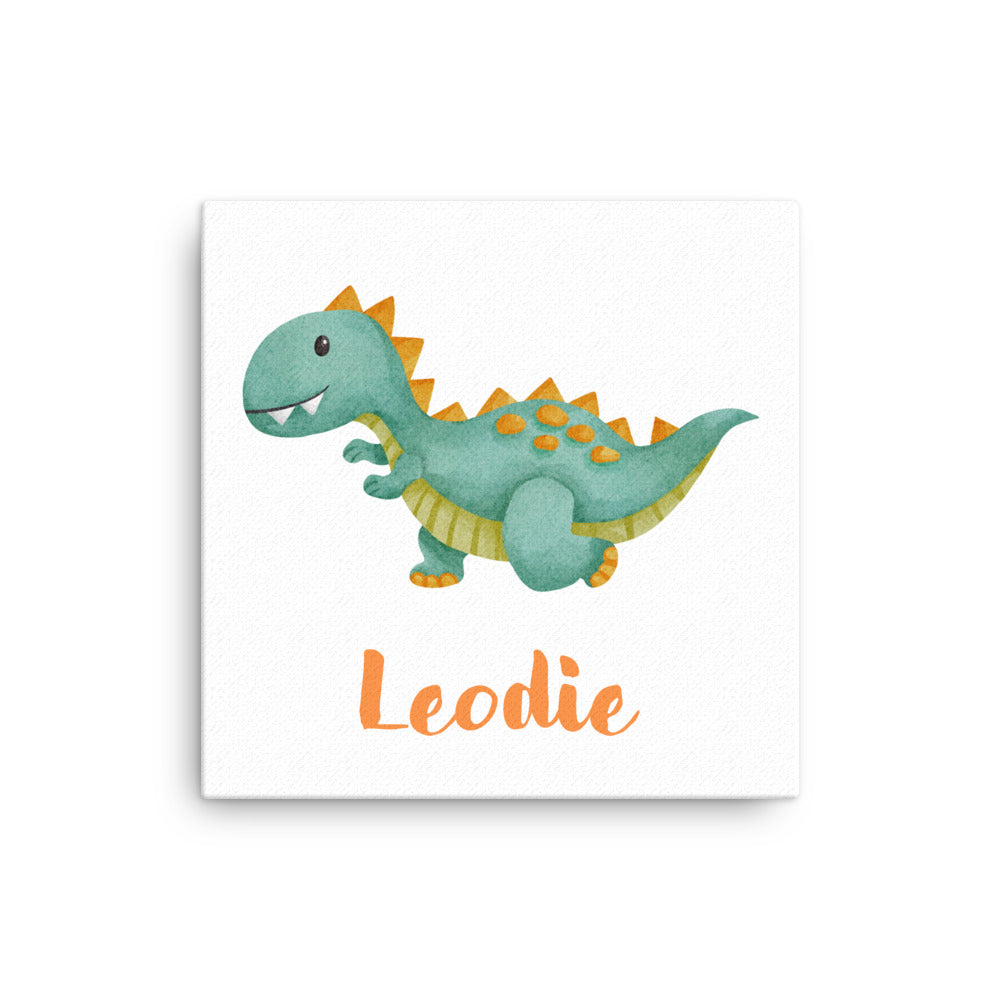 Stegosaurus Watercolor Dinosaur Thin Canvas Print