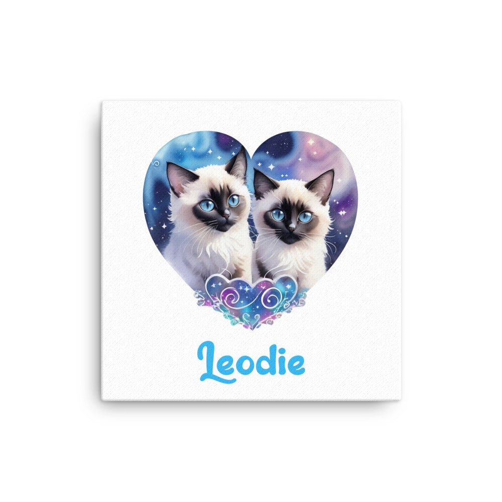 Best Friends Siamese Kittens Thin Canvas Print