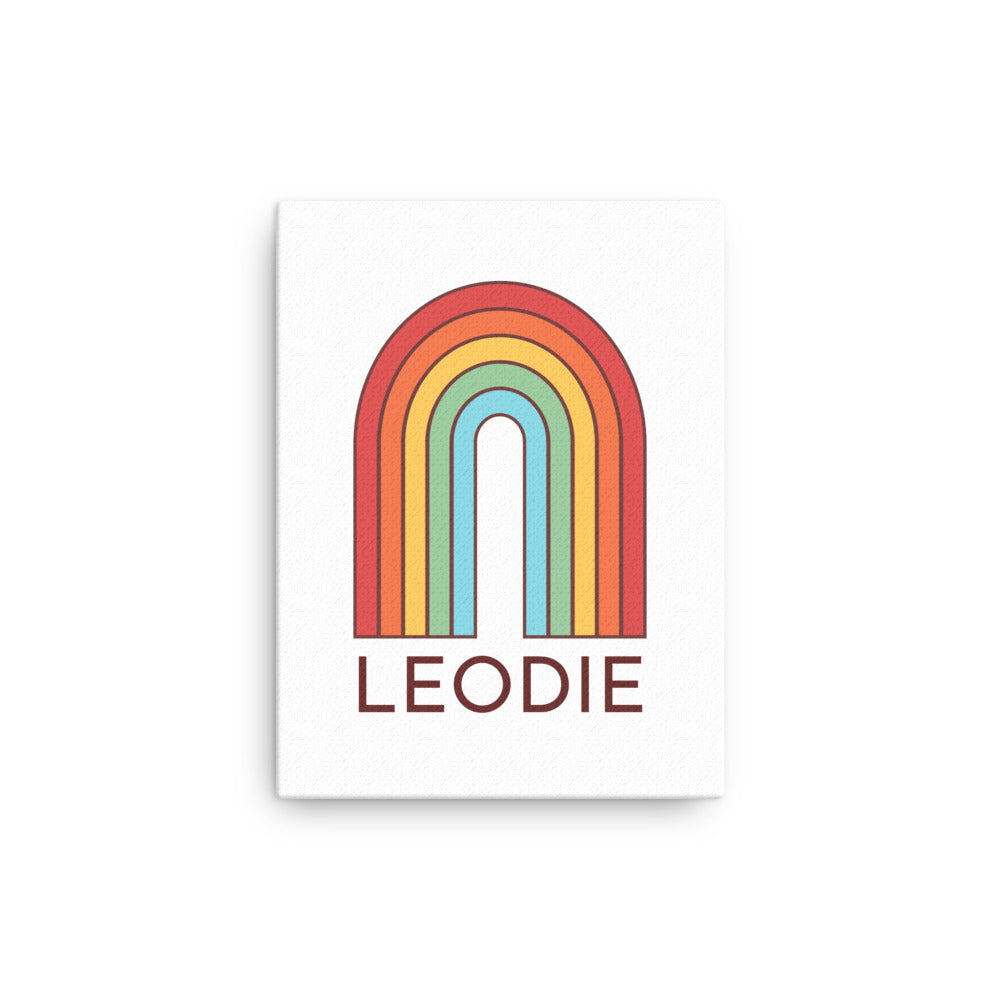 Retro Rainbow Thin Canvas Print