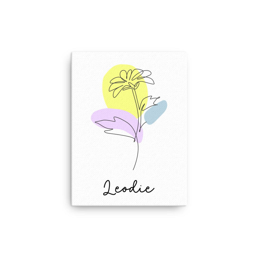 Doodle Daisy Thin Canvas Print