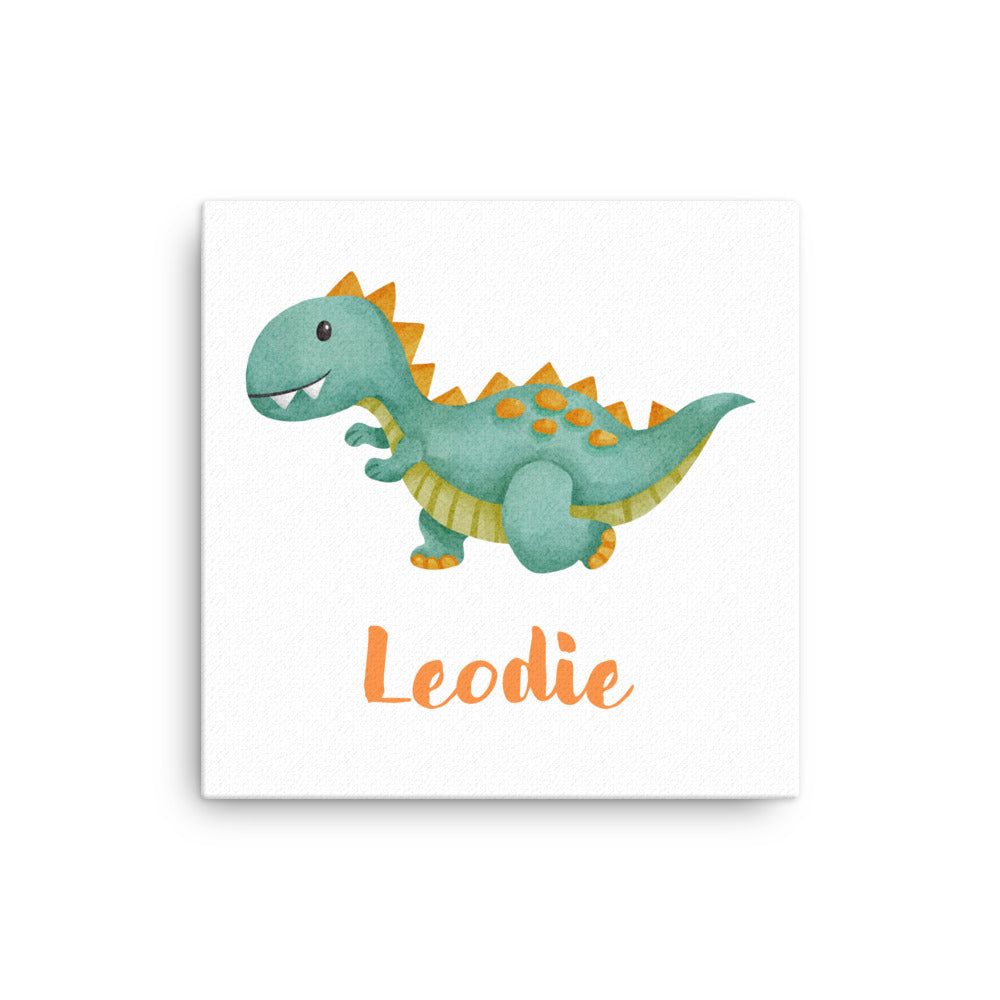 Stegosaurus Watercolor Dinosaur Thin Canvas Print
