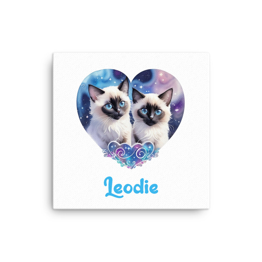 Best Friends Siamese Kittens Thin Canvas Print