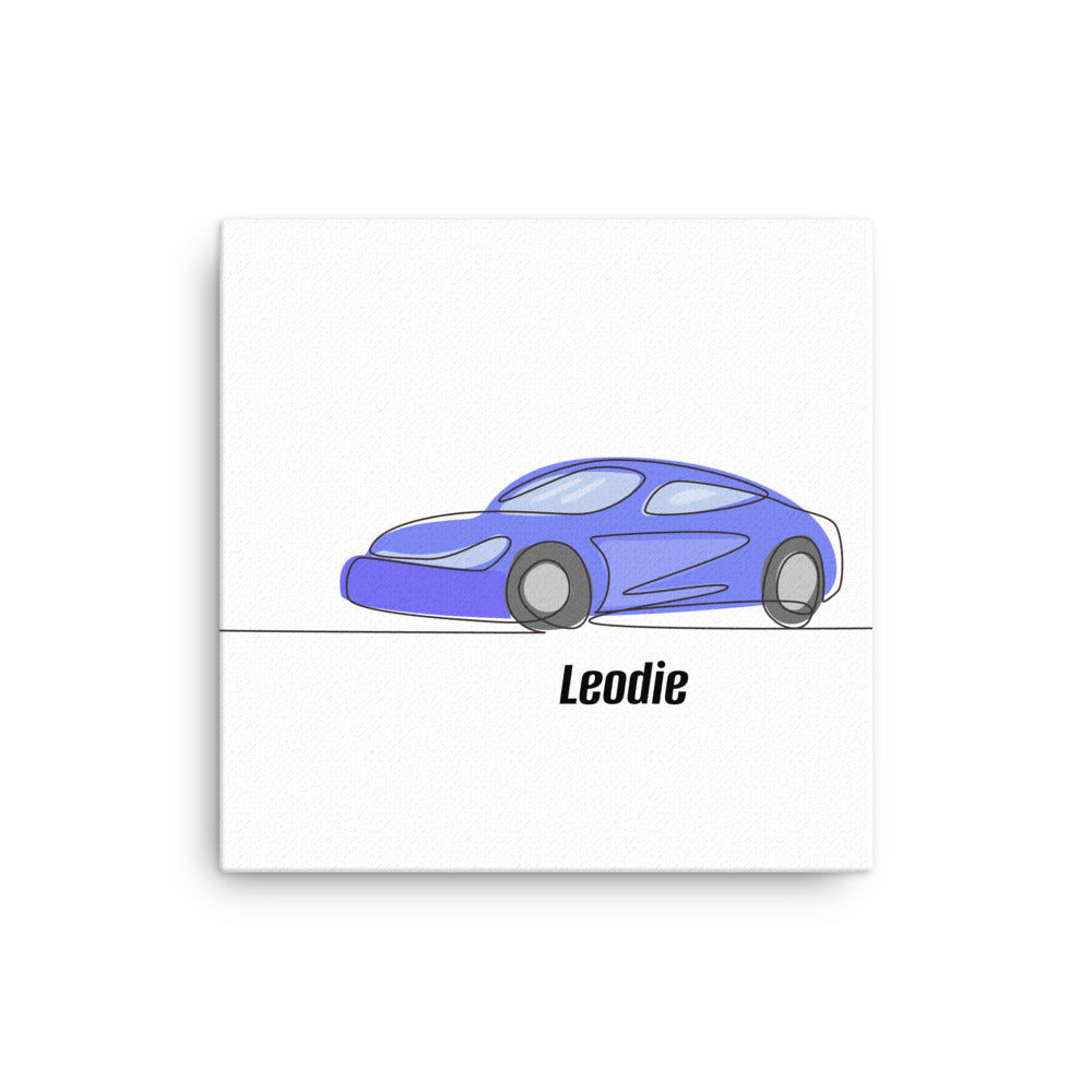 Line Art Car Thin Canvas Print