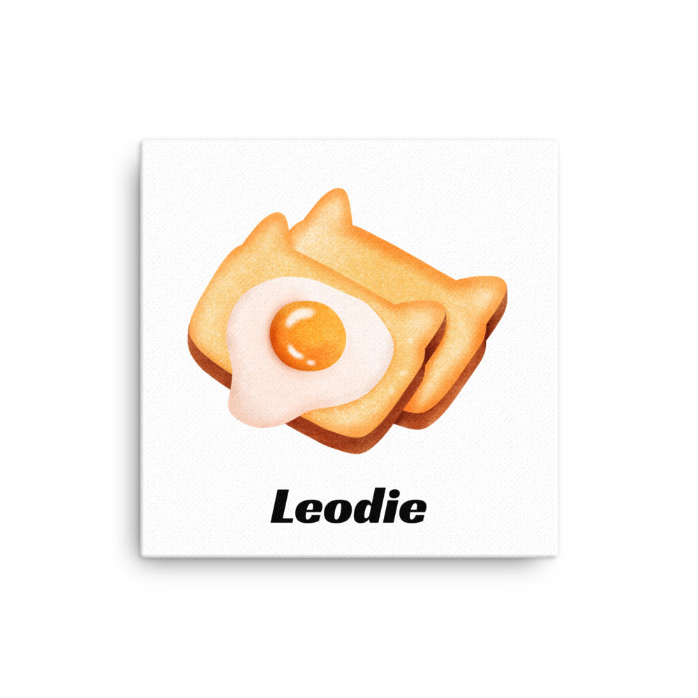 Egg On Cat Ear Toast Thin Canvas Print