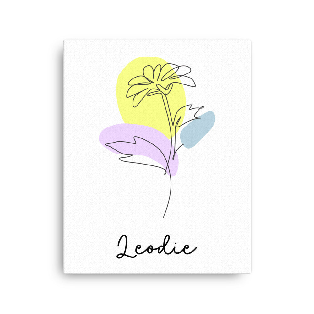 Doodle Daisy Thin Canvas Print