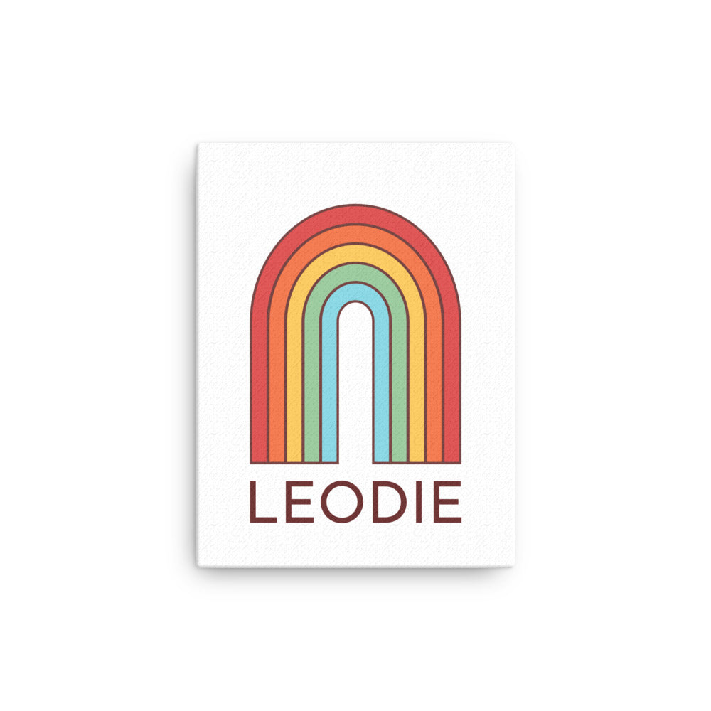 Retro Rainbow Thin Canvas Print
