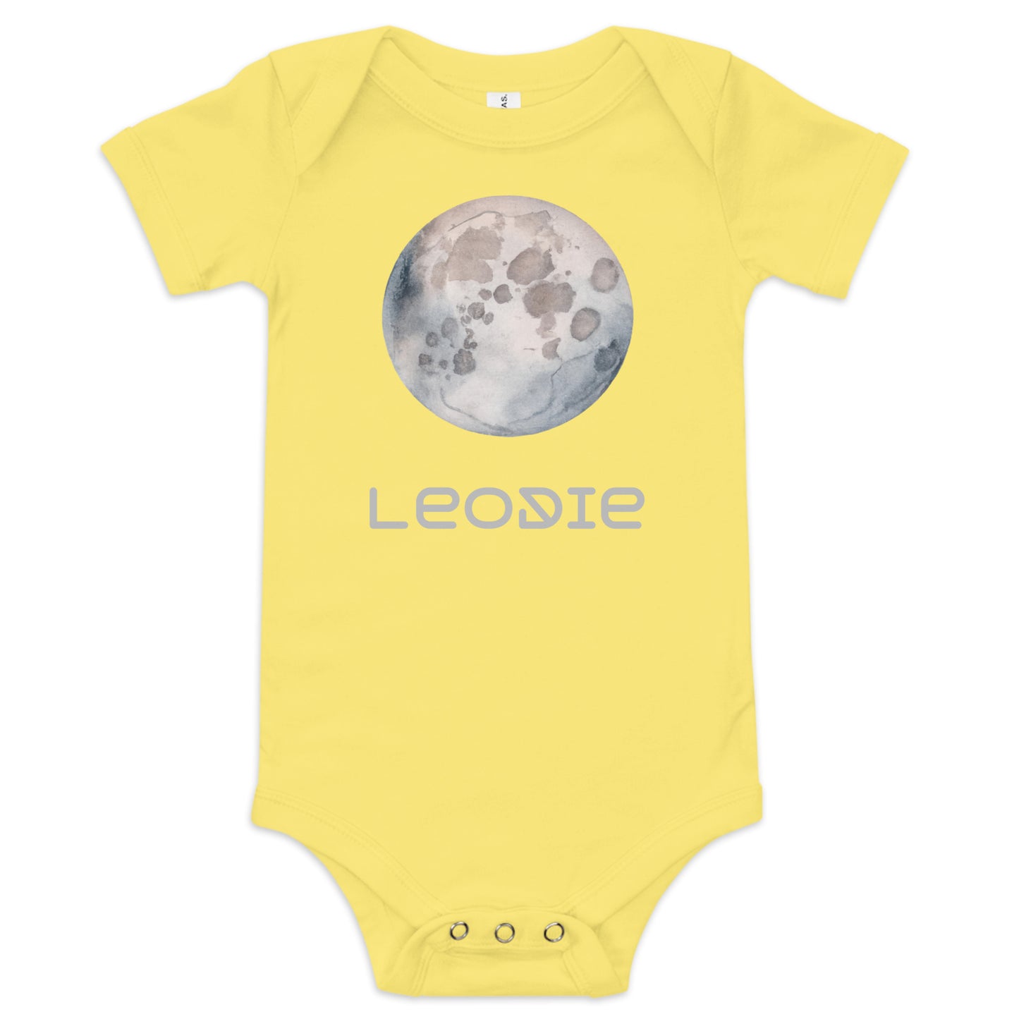 Leodie Watercolor Moon Baby Onesie Yellow