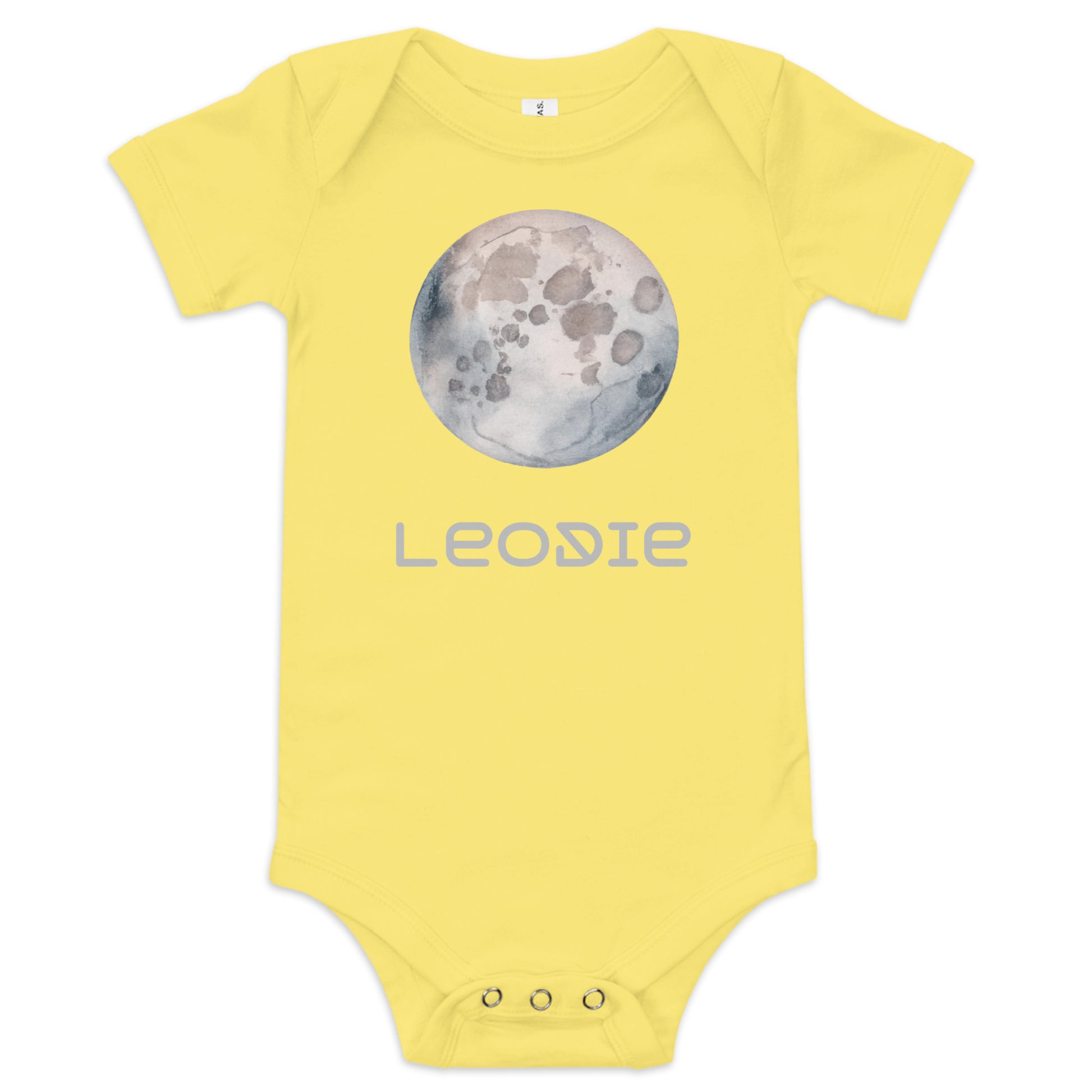 Leodie Watercolor Moon Baby Onesie Yellow